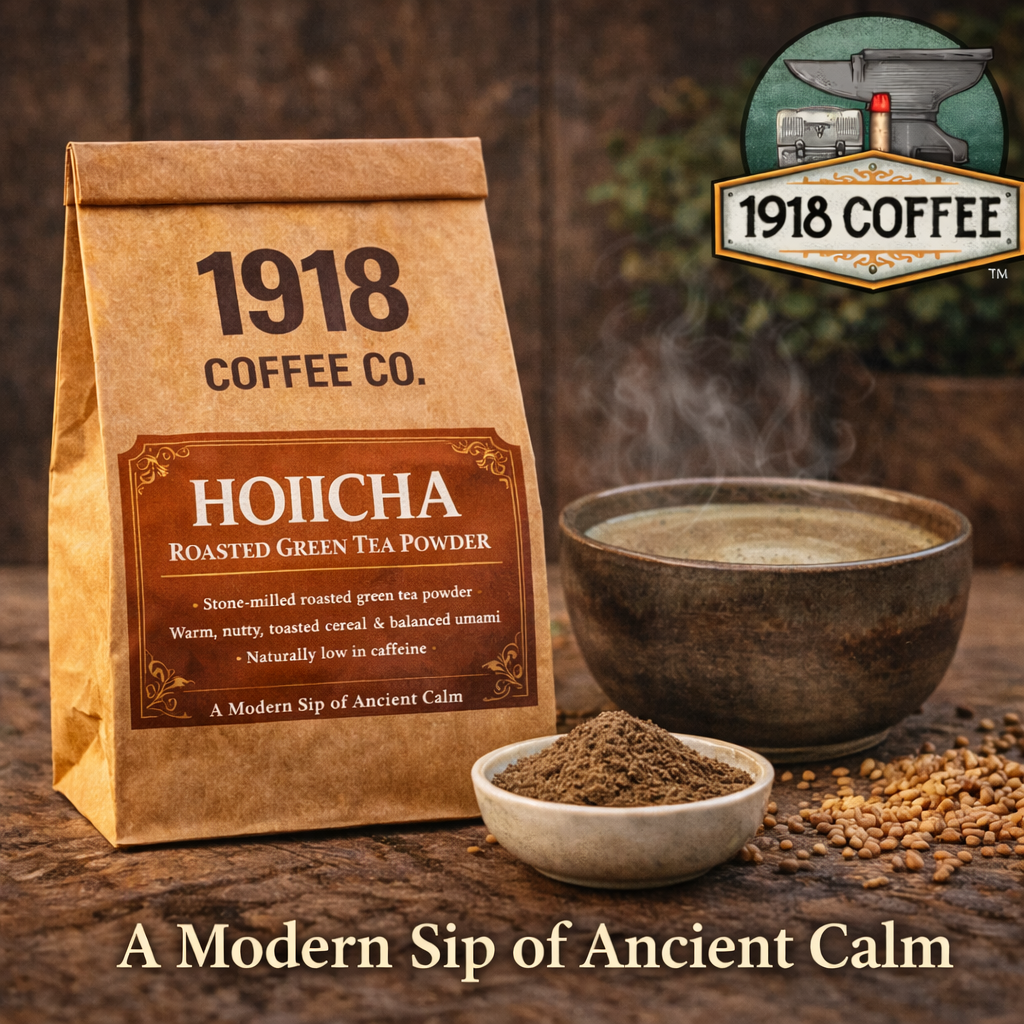 A Sip of Serenity: Discover Hojicha – Roasted Green Tea Powder from 1918 Coffee Co.